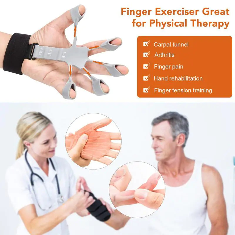 Durable 6-Level Resistance Finger Exerciser and Hand Strengthener for Physical Recovery - FastAsleepMD
